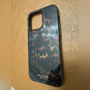 kate spade Black and Brown Tortoise iPhone 15 Pro Max Case